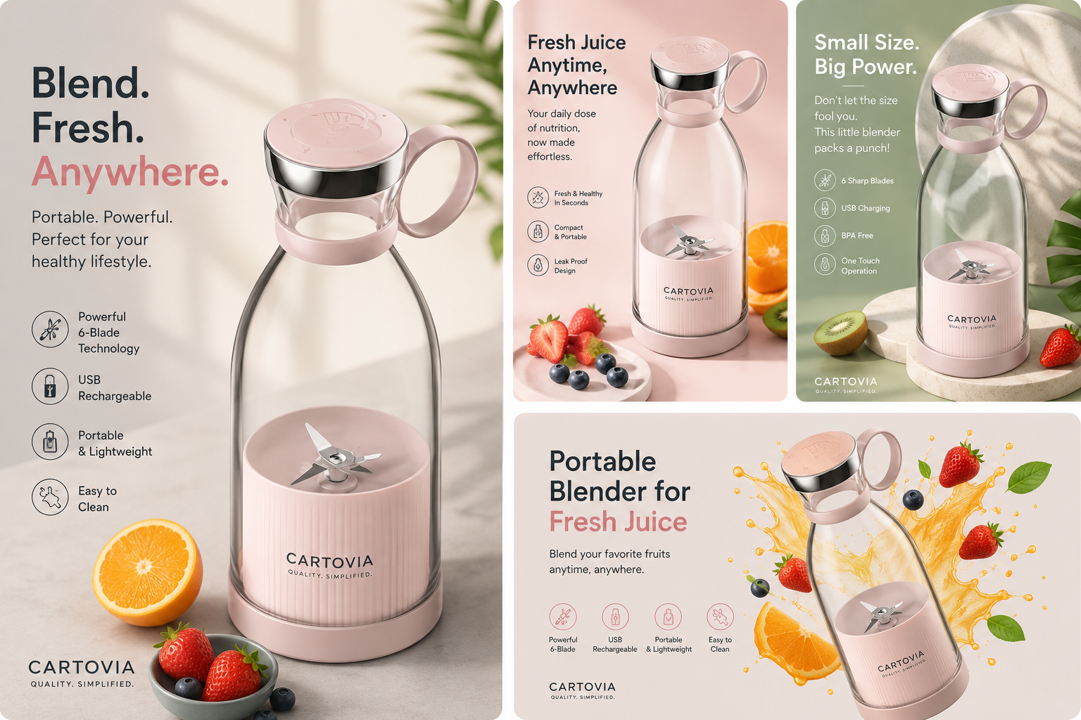 Portable Mini Blender for Fresh Juice